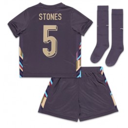 Engeland John Stones #5 Uit tenue Kids EK 2024 Korte Mouw (+ Korte broeken)
